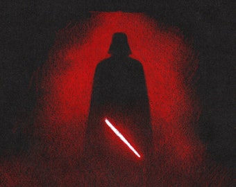 Original crayon drawing - Darth Vader