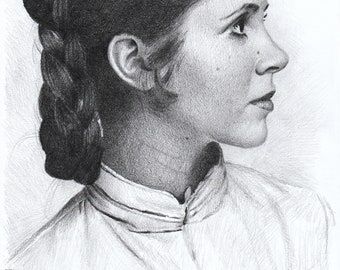 Canvas Print - original drawing - Leia