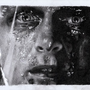 Druck - Bleistiftzeichnung - Bladerunner - Größen 20 x 12" zum Poster