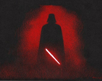 Canvas Print - original drawing - Darth Vader