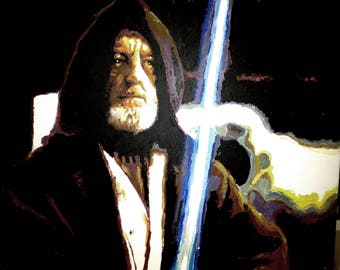 Druck - Originalgemälde - Star Wars Obi Wan Kenobi, Grössen 20 x 12" zum Poster