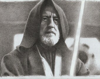 Canvas Print - original drawing - Star Wars Obi Wan Kenobi