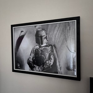 Print pencil drawing Boba Fett from ROTJ sizes 8 x 12 to poster image 2