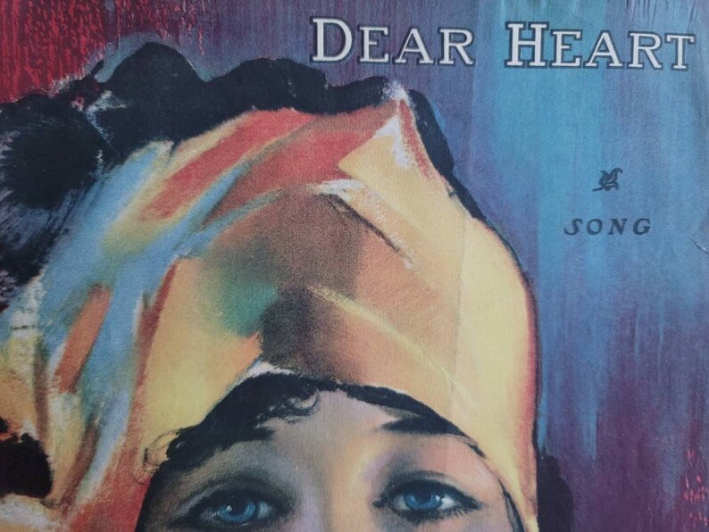 Rare Vintage Sheet Music Dear Heart 1919 Popular Edition Etsy