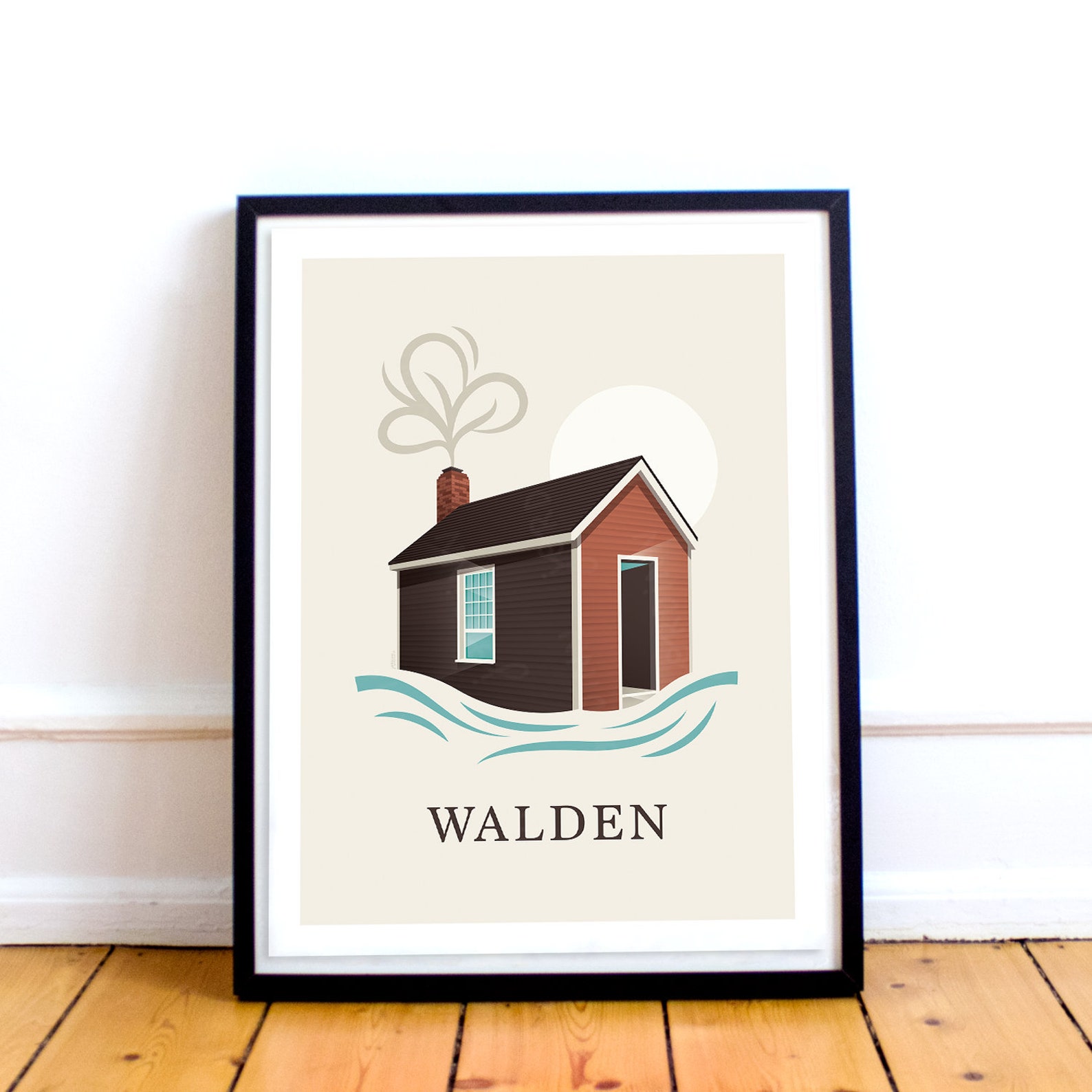 Thoreau Walden Poster 18x24 12x16 8x10 Travel Print, Walden Pond Print, Henry David Thoreau ...