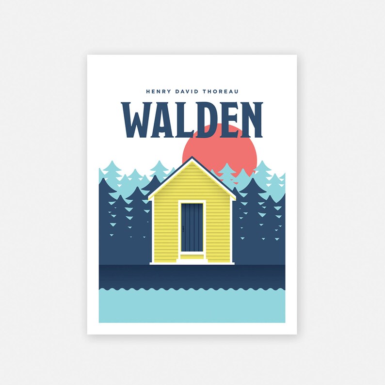 Walden Poster 18x24 12x16 8x10 Travel Print Walden Pond | Etsy