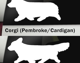 Corgi Decal (2 Breed Options) - Many colors offered!