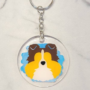 Custom Shetland Sheepdog Keychain