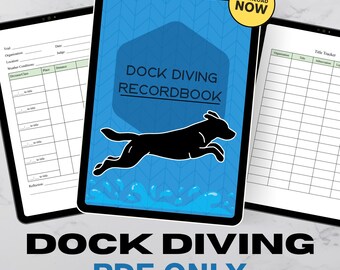 Dock Diving Trial Record Book - DIGITAL PDF - for tablets and iPads