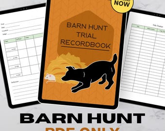 Barn Hunt Trial Record Book - DIGITAL PDF - for tablets and iPads