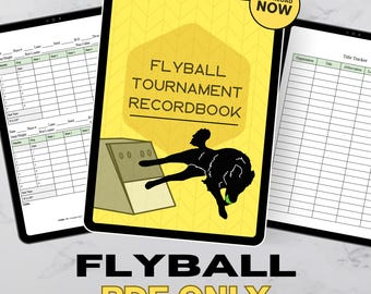 Flyball Tournament Record Book - DIGITAL PDF - for tablets and iPads