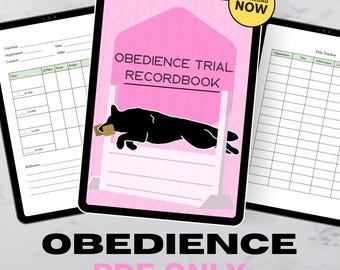 Obedience Trial Record Book - DIGITAL PDF - for tablets and iPads