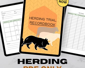Herding Trial Record Book - DIGITAL PDF - for tablets and iPads