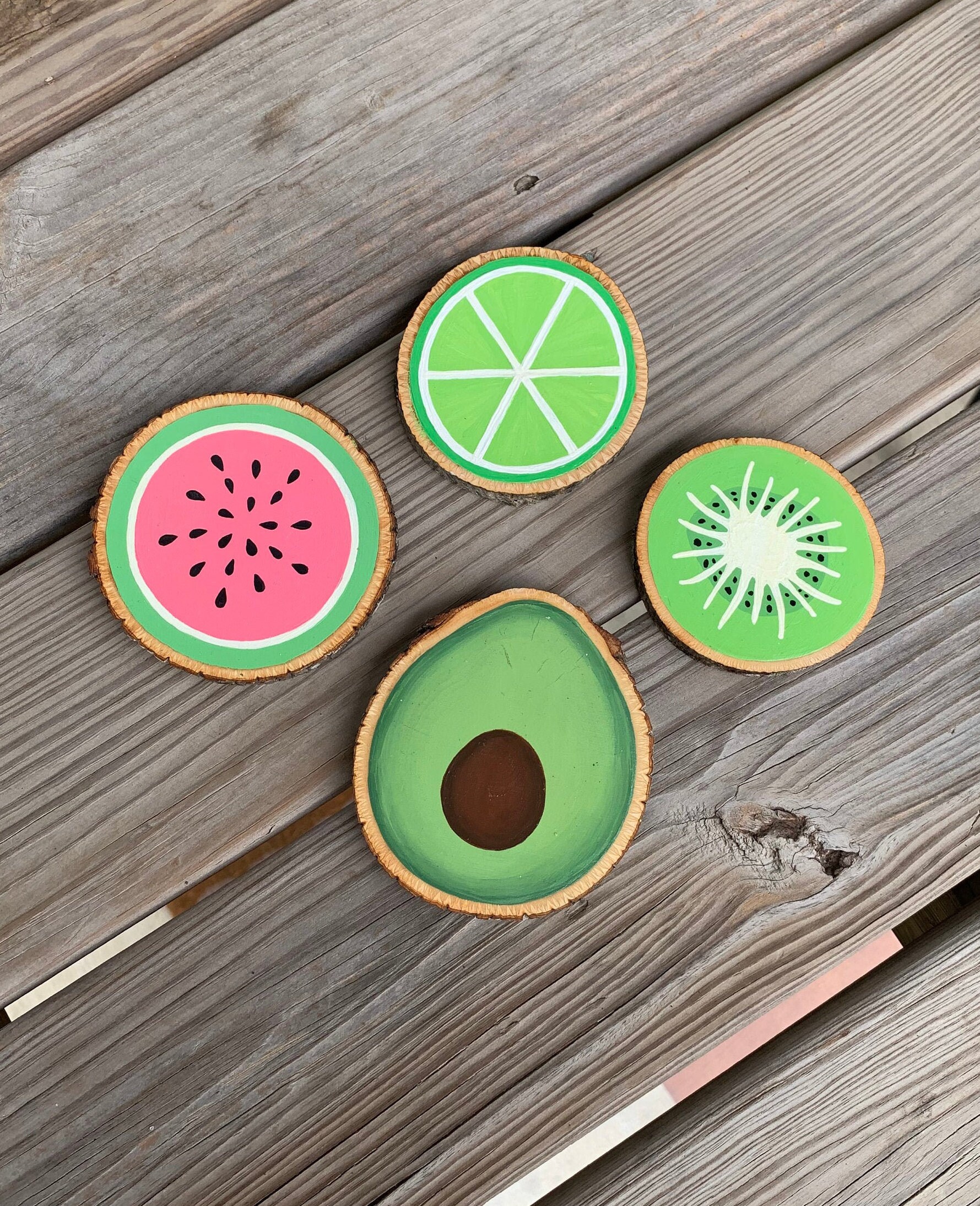 Kiwi Coasters - Etsy