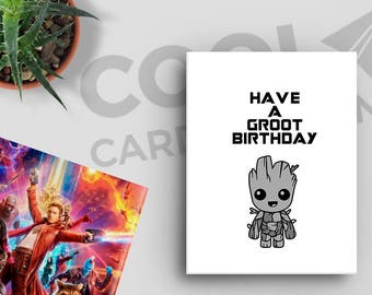 Baby Groot, Funny Birthday Cards, Guardians of the Galaxy, I Am Groot, Nerd humor, Marvel Star Lord, Comic Book Superheroes