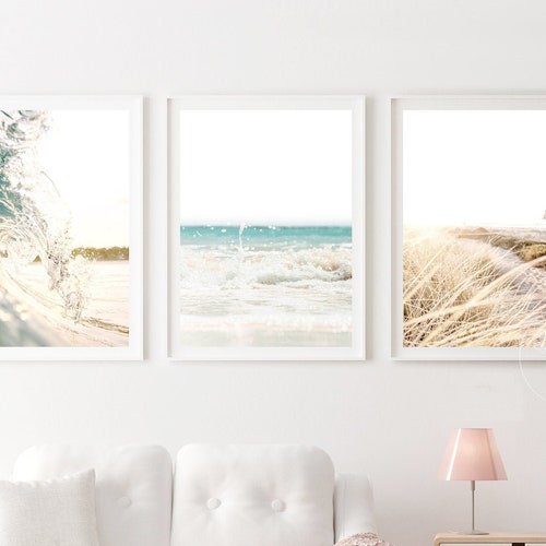 Beach Print Set of 3 Ocean Print Printable Art INSTANT Etsy