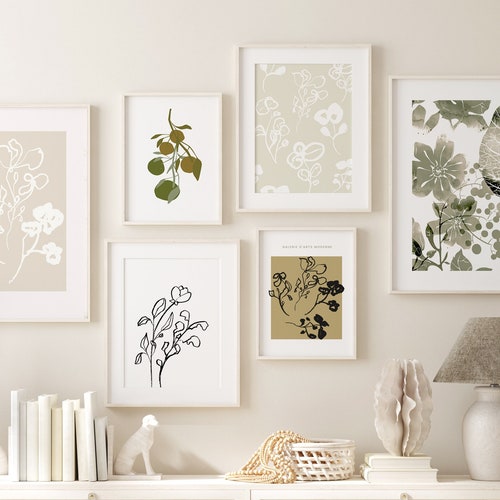 Gallery Wall Set of 6 Printable Wall Art Botanical Living Etsy