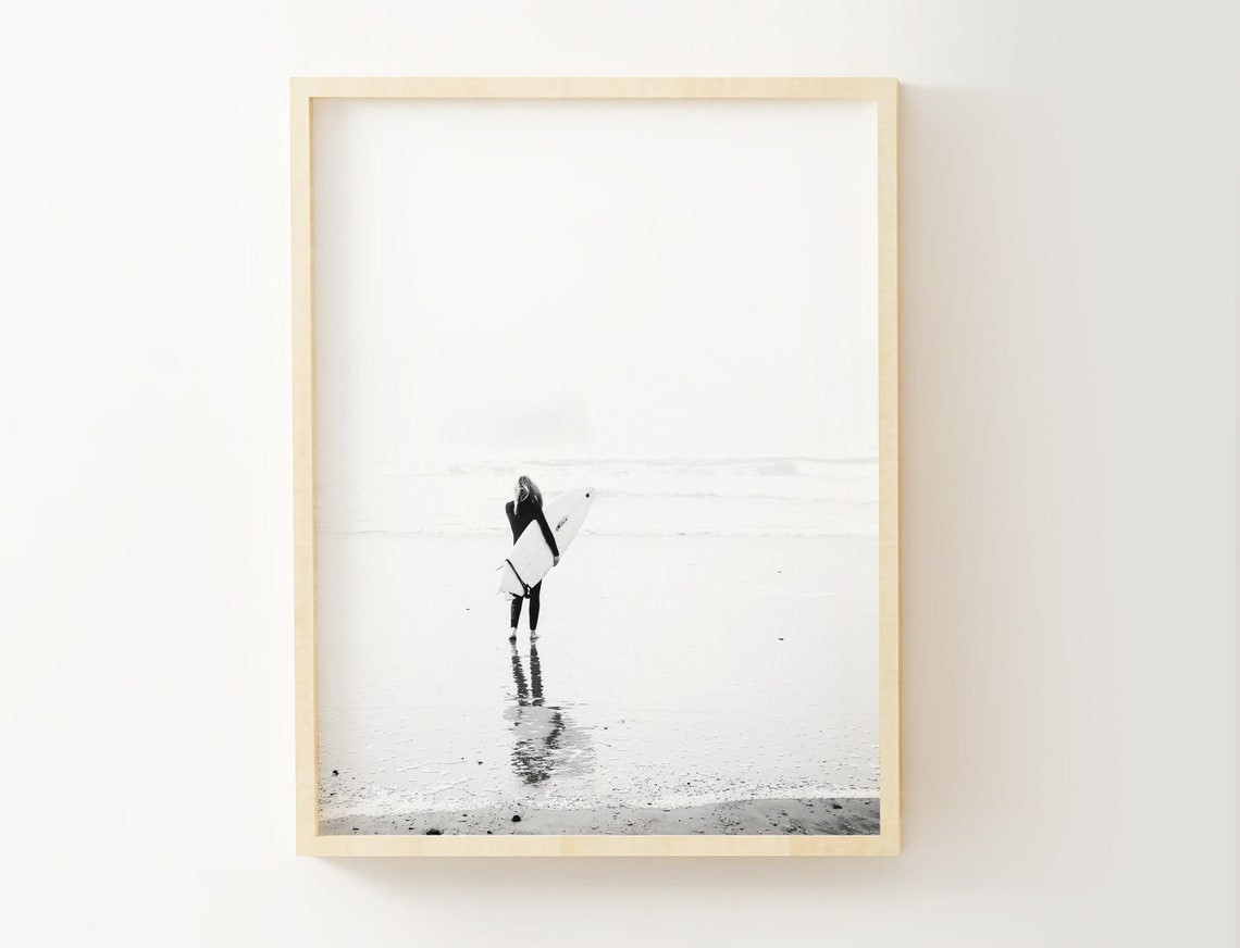 Printable Beach Prints Set, Black and White Coastal Wall Art, Gallery ...