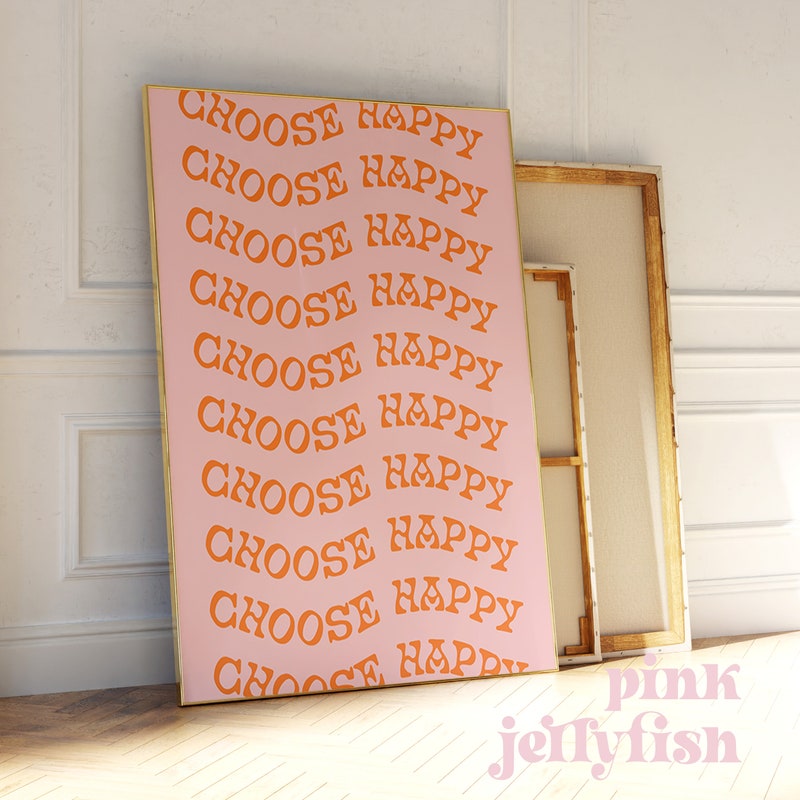 Choose Happy Print - Etsy