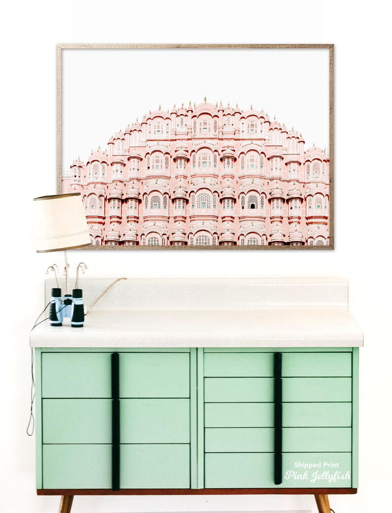 Pink Wall Art Pink Print India Print Blush Pink Wall Art Etsy