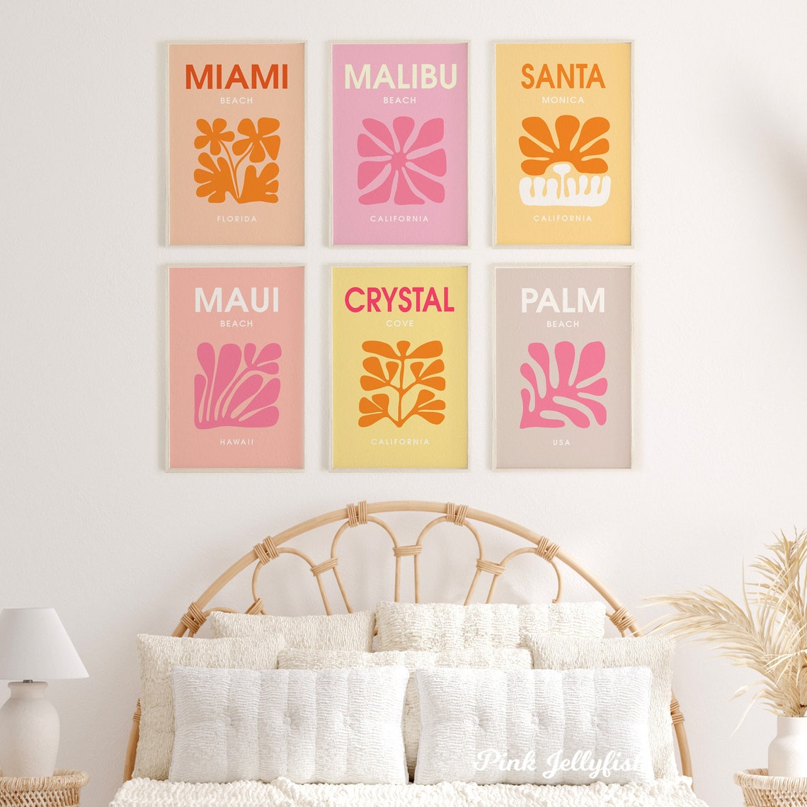 Set of 6 Preppy Travel Prints Digital Prints Dorm Decor for Etsy