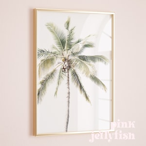 palm tree print, printable wall art, coastal wall art, summer print, california print, instant download