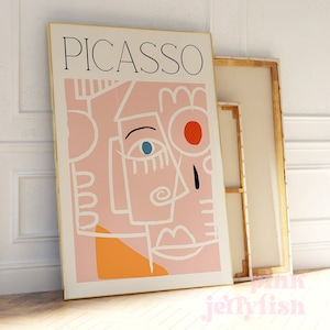 Picasso wall art print poster, colorful art printable exhibition poster, digital art print, living room wall art, digital download