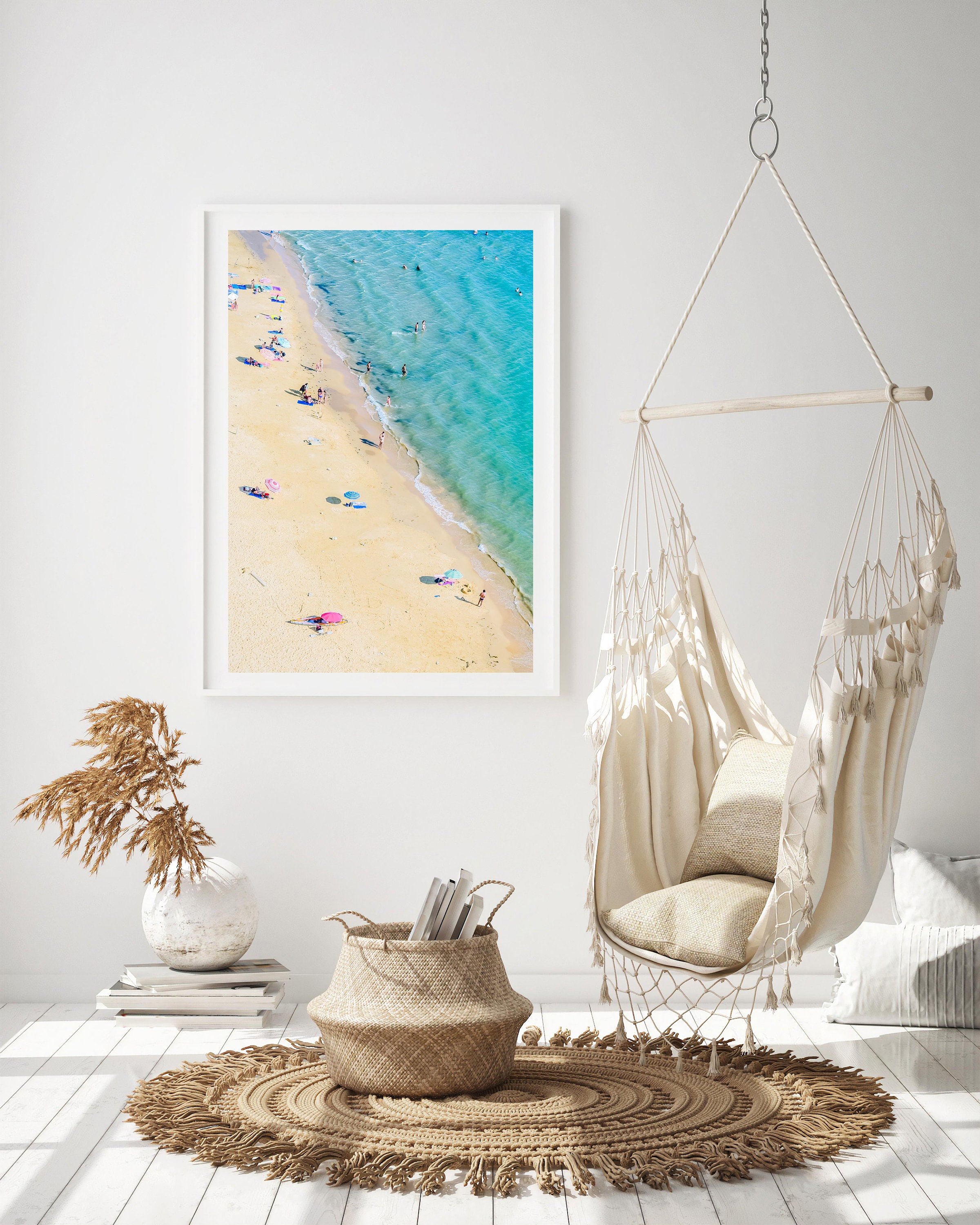 Beach Print Ocean Wall Art Aerial Beach Photography Teal Etsy