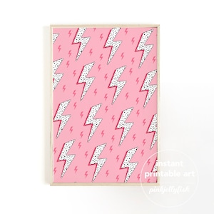 Preppy wall decor set of 9, apartment wall decor, preppy poster, retro print, trendy art prints, leopard, dorm room decor, pink teen room image 5
