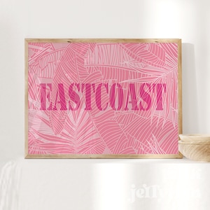 East Coast print, coastal cowgirl wall art digital print, printable wall art, beachy, dorm decor,
