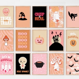 Halloween Printable Wall Art, Mega Bundle Set of 15, Halloween Wall ...
