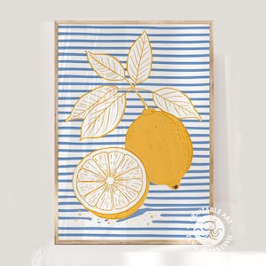 Zitrone Wandkunst, Obst Druck, Küchen Wanddekor, Digitaldrucke, gelbe druckbare Wandkunst, digitaler Download, digitale Kunstdrucke