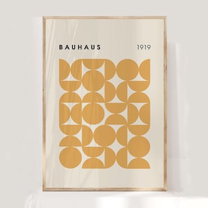 Bauhaus poster, Bauhaus print, printable exhibition poster, digital art print, living room wall art, Bauhaus digital download