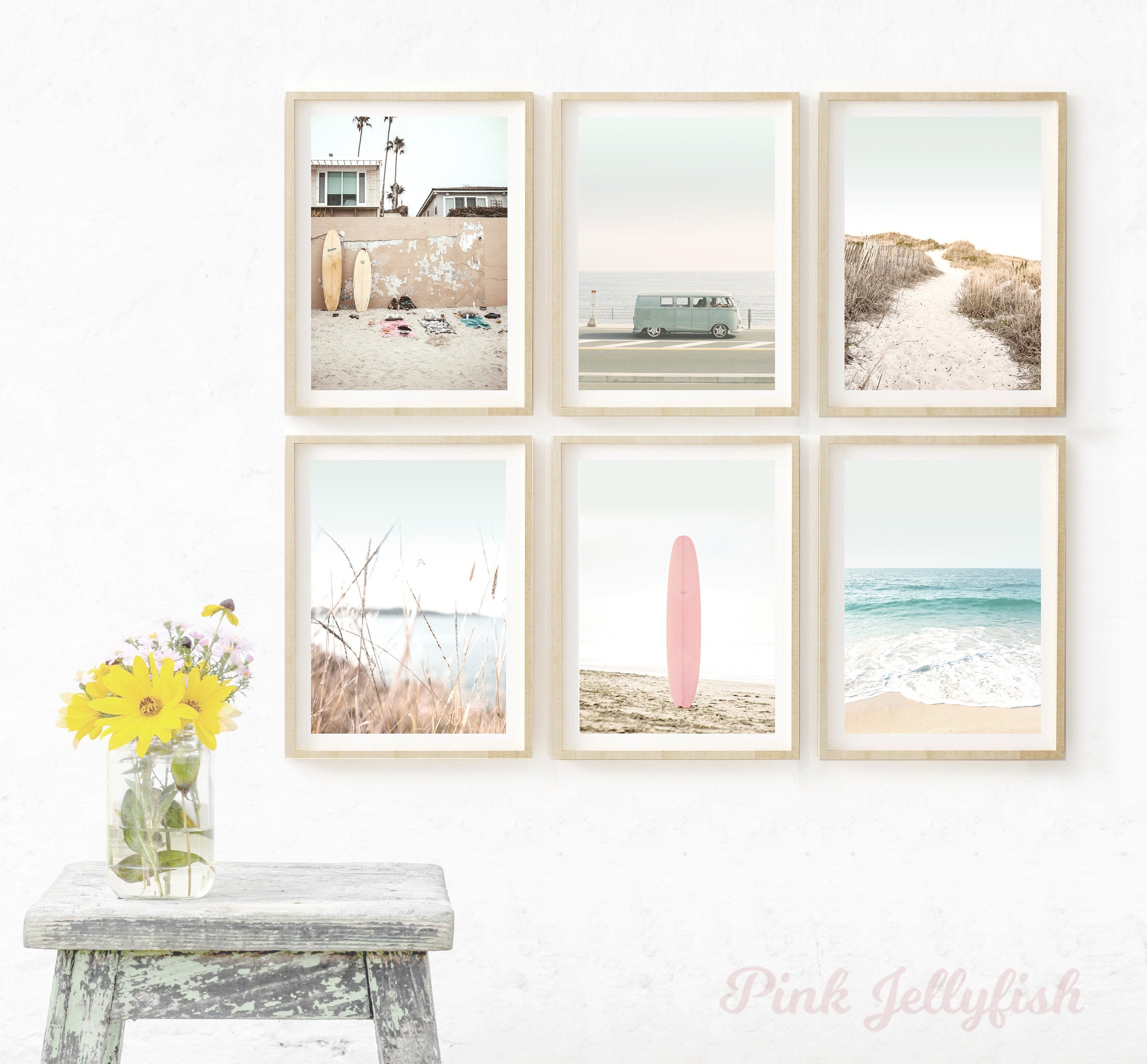 Gallery wall set beach wall art printable wall art coastal | Etsy