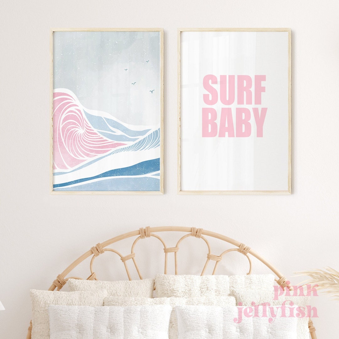 Beach Nursery Modern Prints, Printable Art, Girls Room, Modern Coastal ...