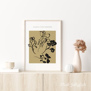 Gallery Wall Set of 6 Prints Different Sizes, Earth Tone Decor, Line ...