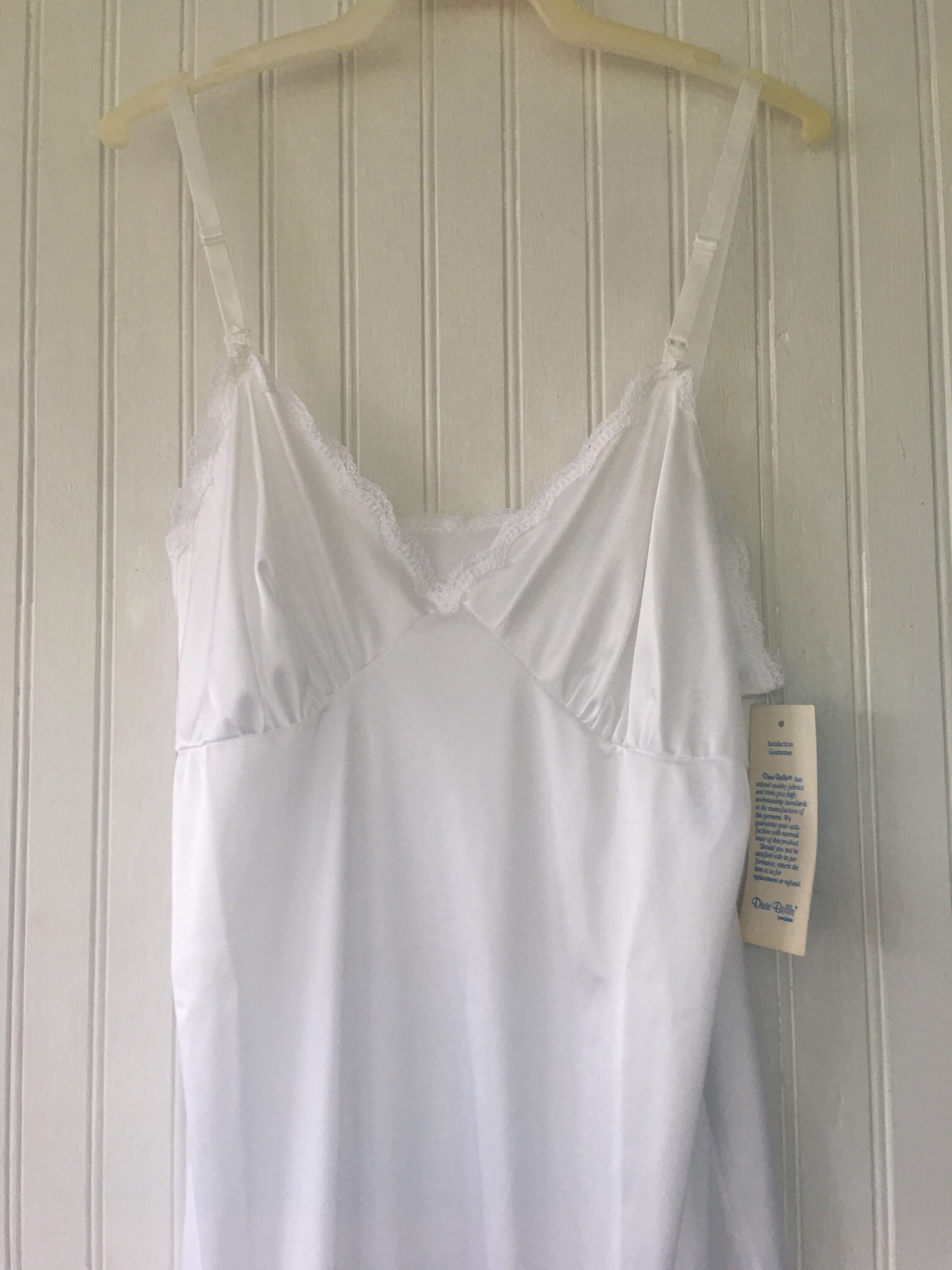 floor length white slip