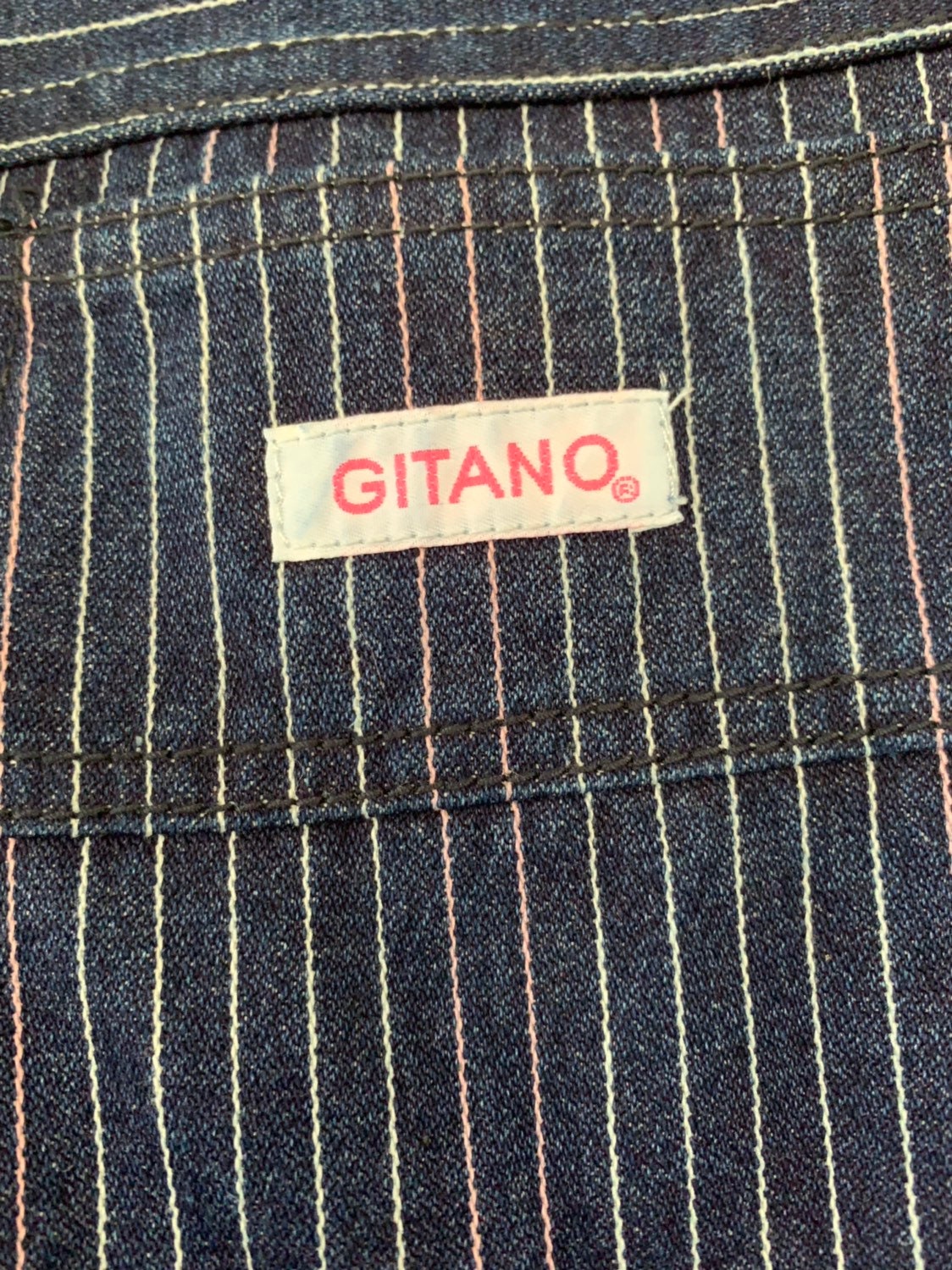 NWT Vintage 80s Deadstock Gitano Rainbow Pinstripe Jeans High Waisted ...