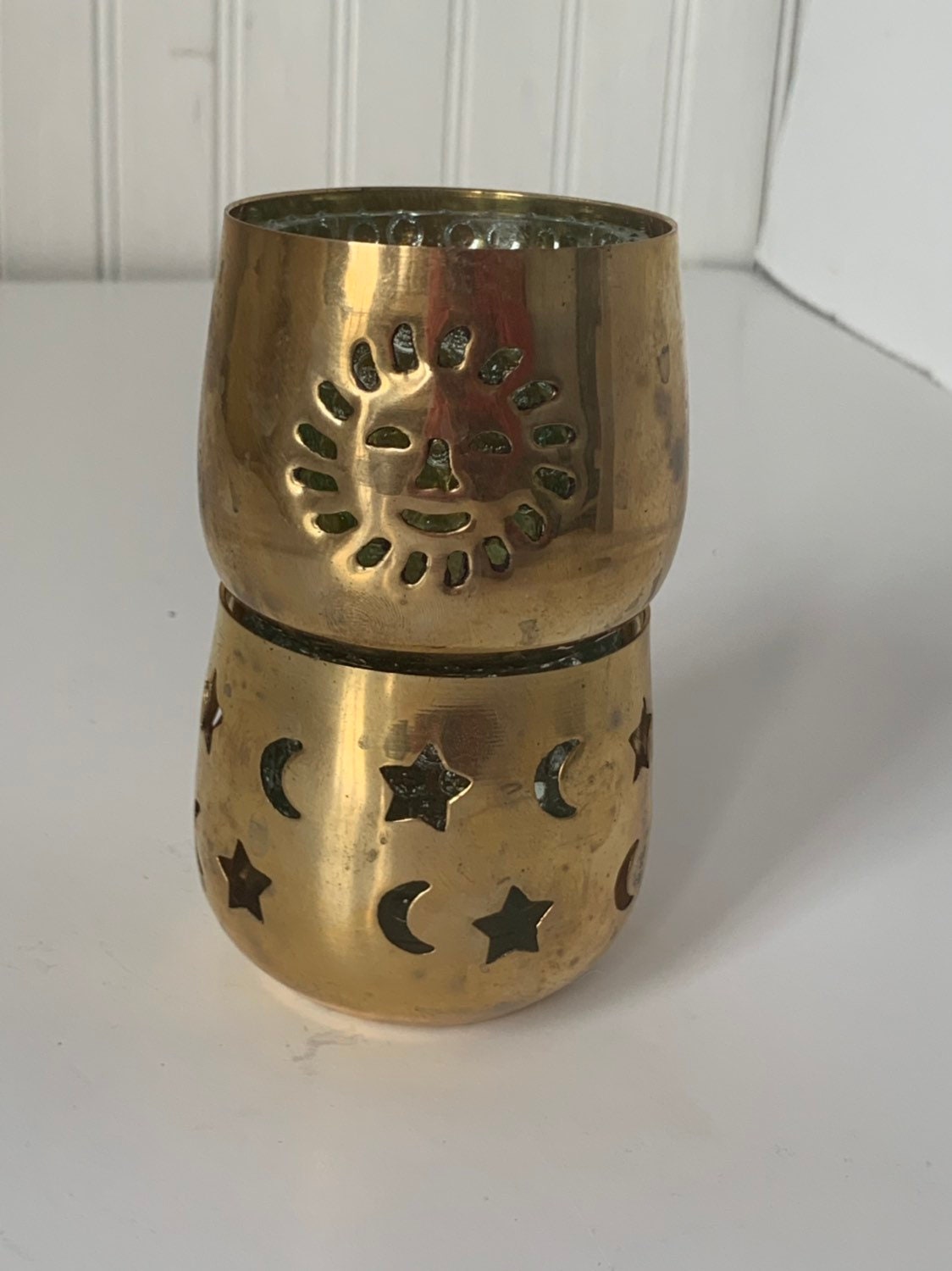 Solid Brass Tea Light Candle Holder Vintage Gift Decor Votive