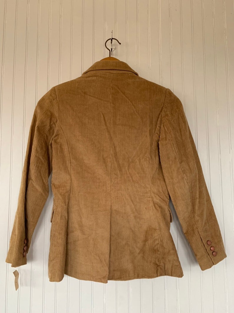 NWT Vintage 80s Corduroy Blazer Tan Jacket Coat Medium S/M S | Etsy