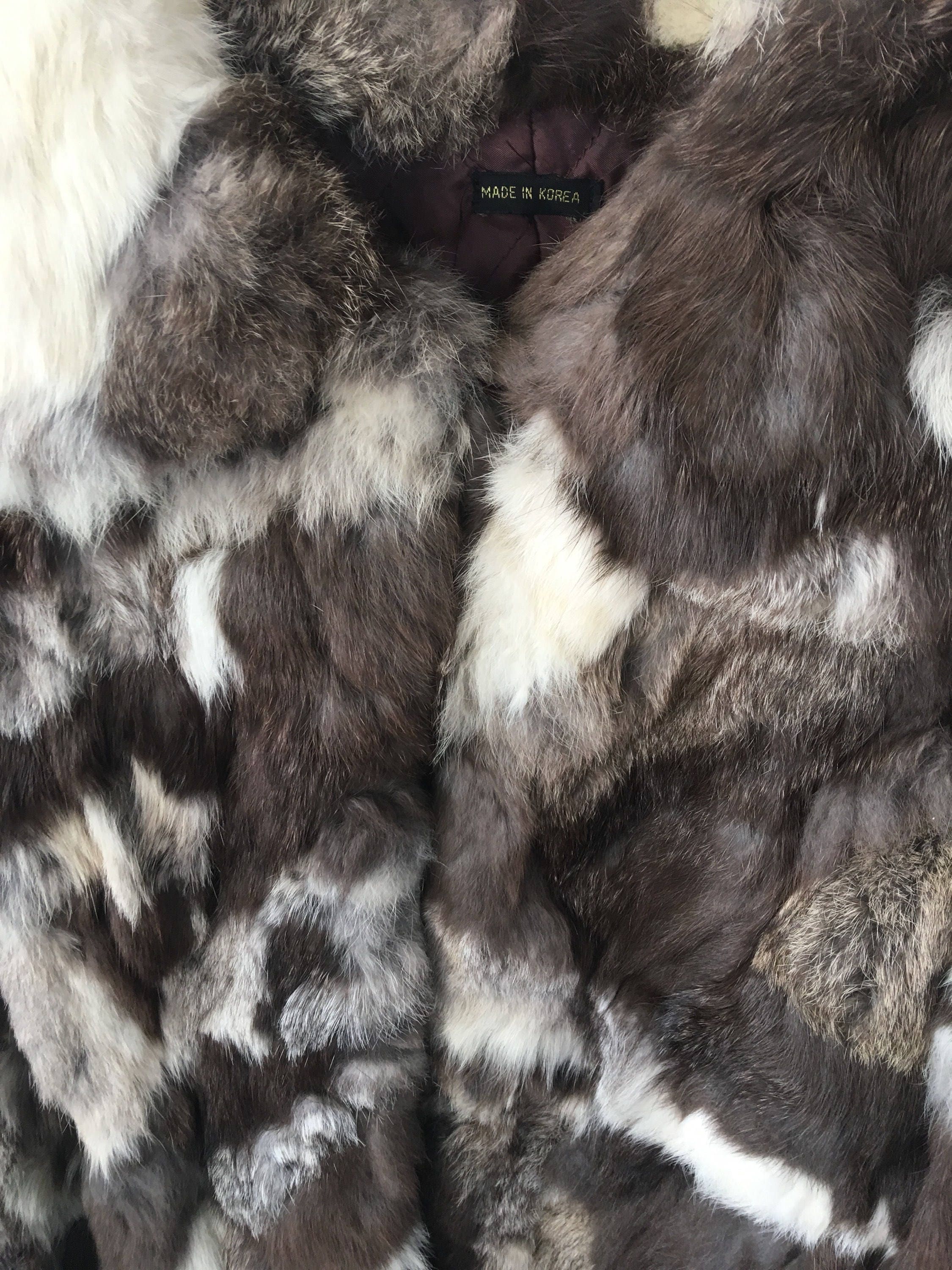 Rabbit fur coat shop made in korea
