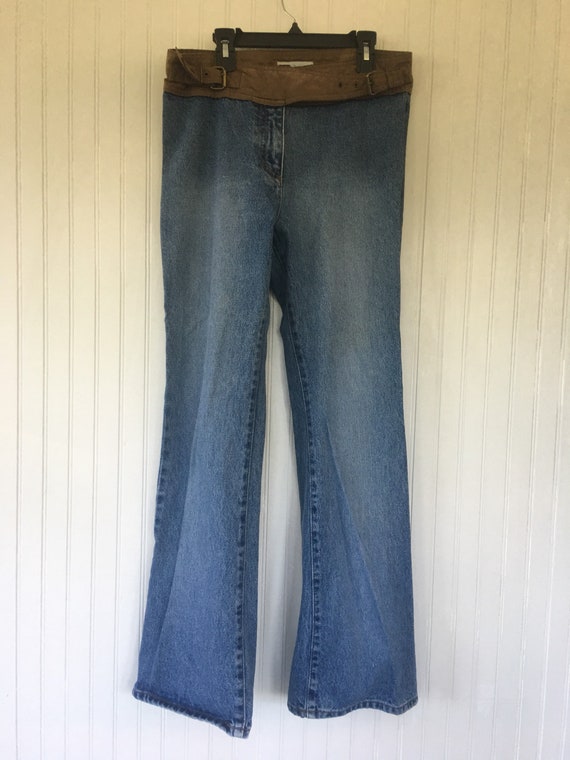 Vintage 90s Low Rise Size 8 Medium Denim Jeans Fa… - image 3