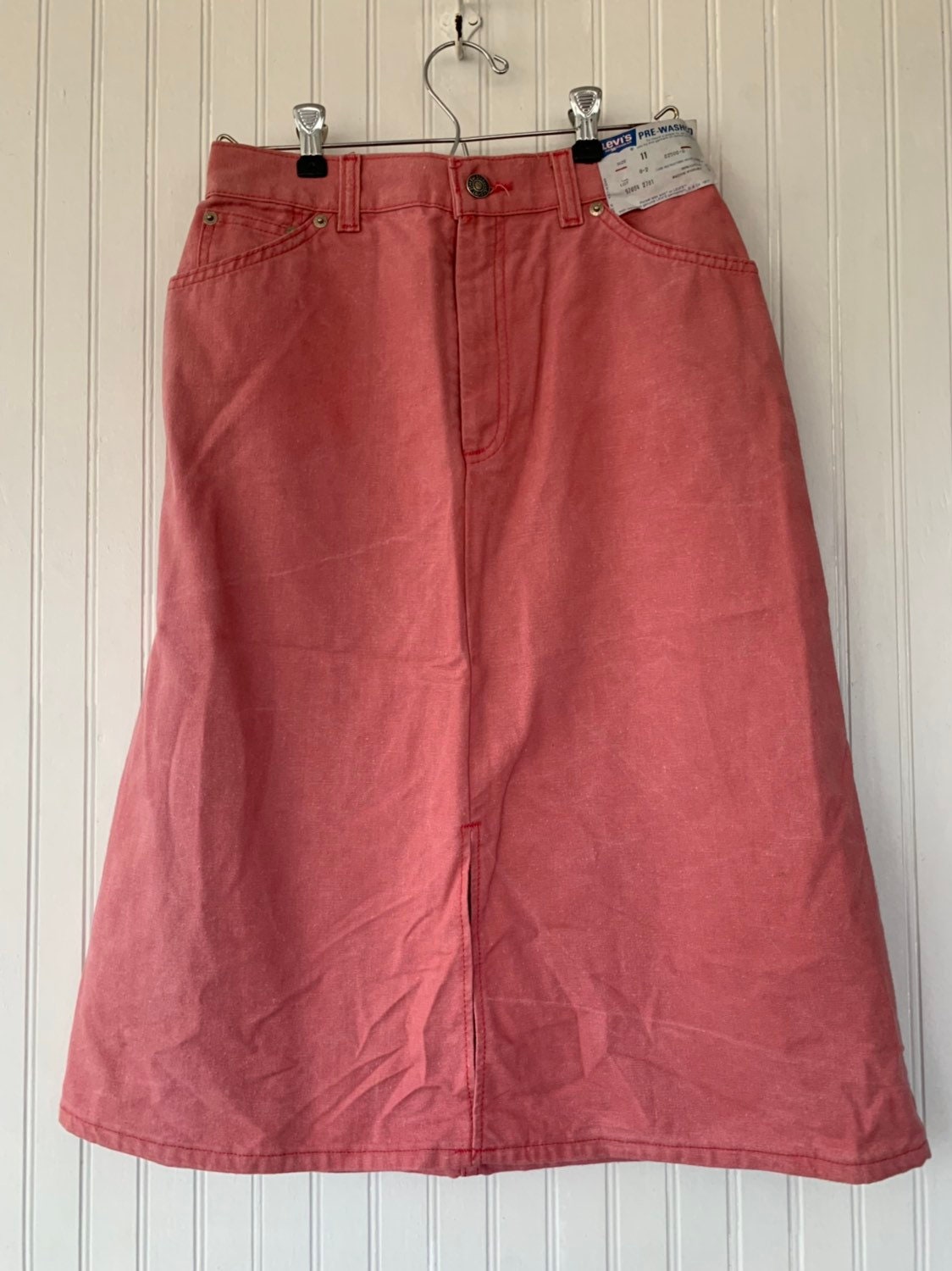 Rare Vintage Deadstock 70s Levis Gold Tab Medium Skirt Faded Red 28 ...