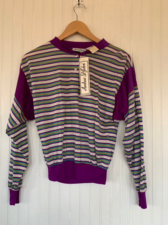 トップス 70s Vintage pullover shirt seersucker Striped Seerksucker Sleeveless Shirt