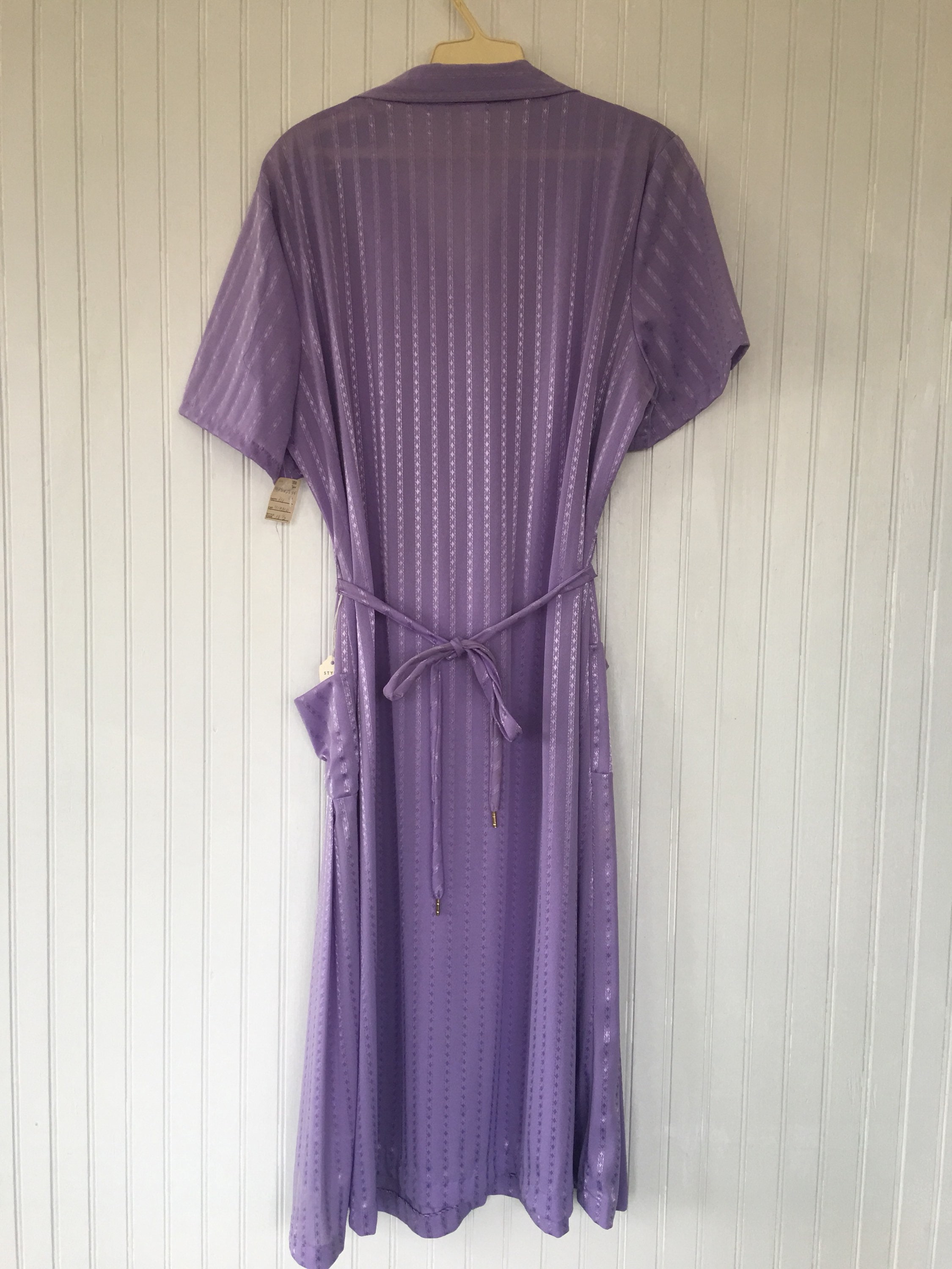 Vintage NWT 70s Pastel Purple Sheer Dress Size XL - Deadstock 1979 80s ...