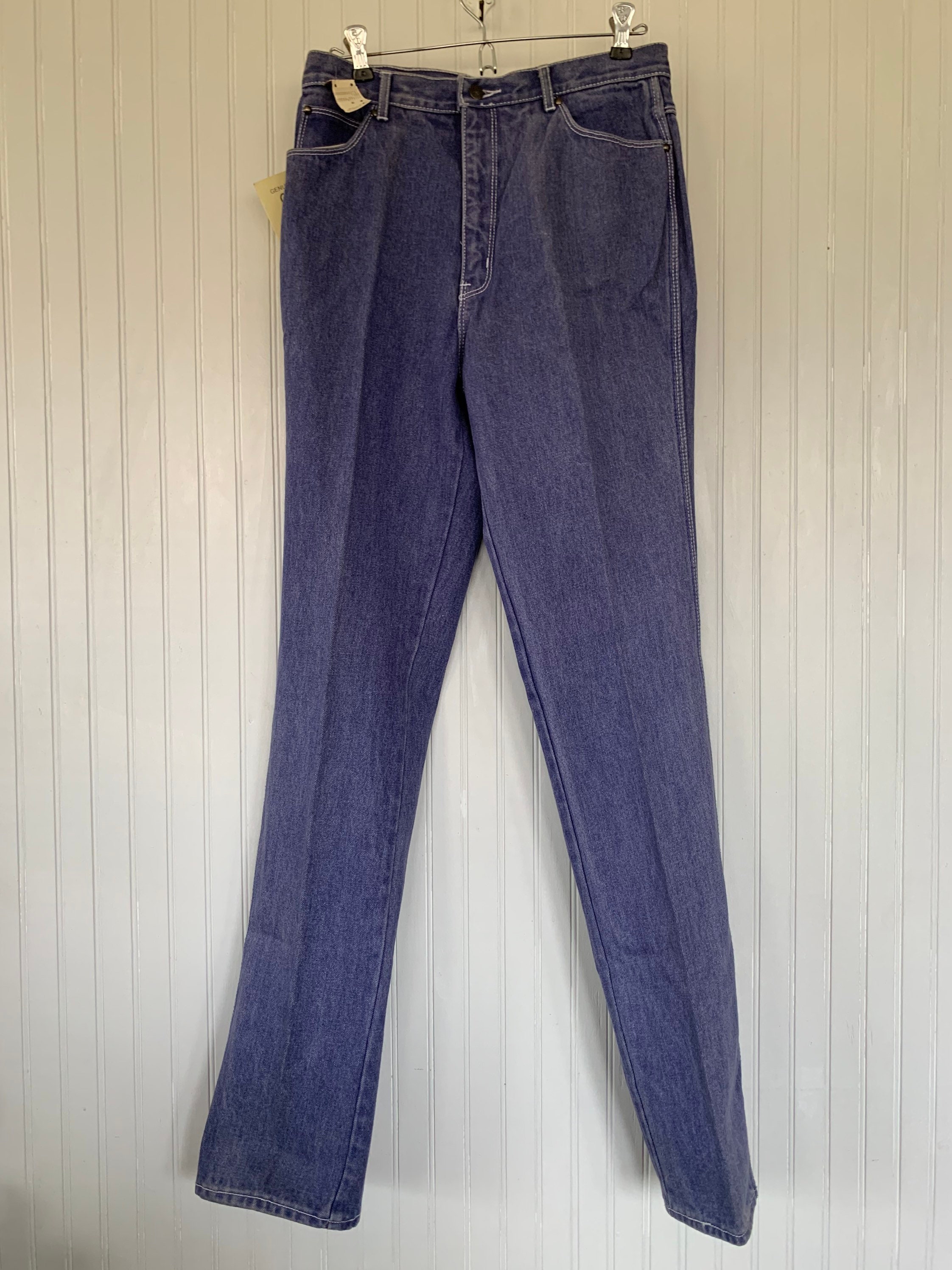 Vintage 70s 30 Gloria Vanderbilt Deadstock Purple Jeans High Waisted ...