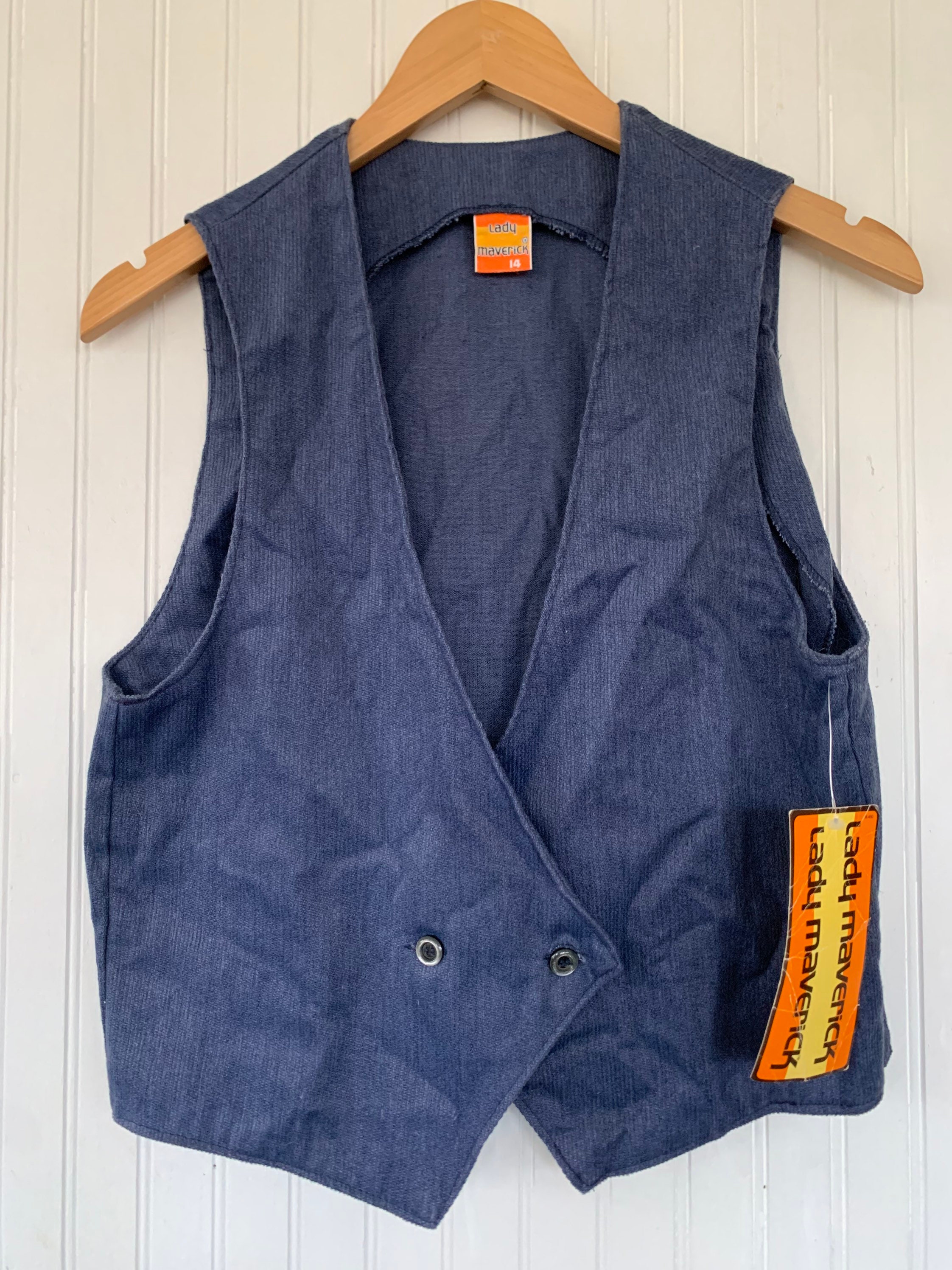 Vintage 70s Small Corduroy Navy Blue Vest V-neck Button Down - Etsy