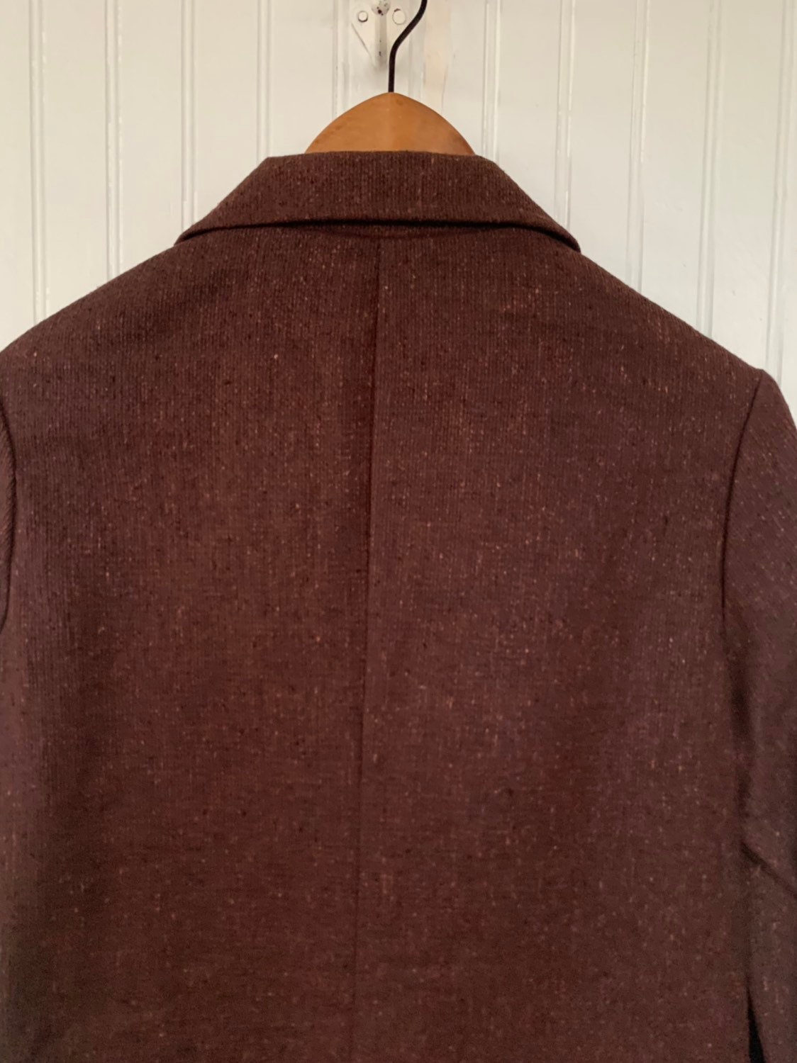 NWT Deadstock Vintage 80s Brown Blazer Tweed Jacket Pockets Medium Med ...