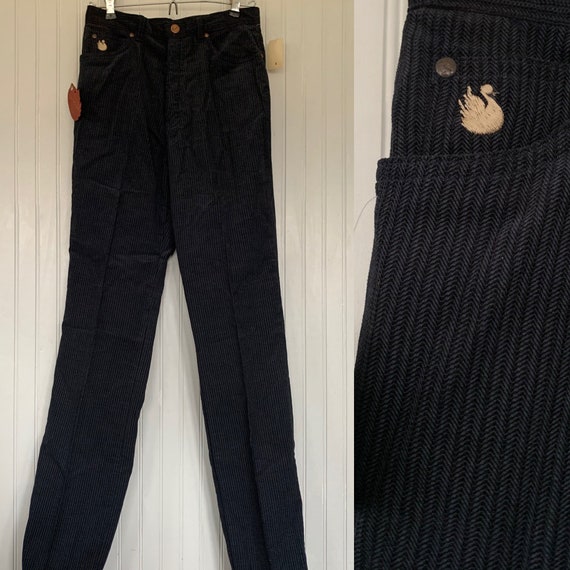 Vintage 70s 26 waist Black Gloria Vanderbilt Dead… - image 1