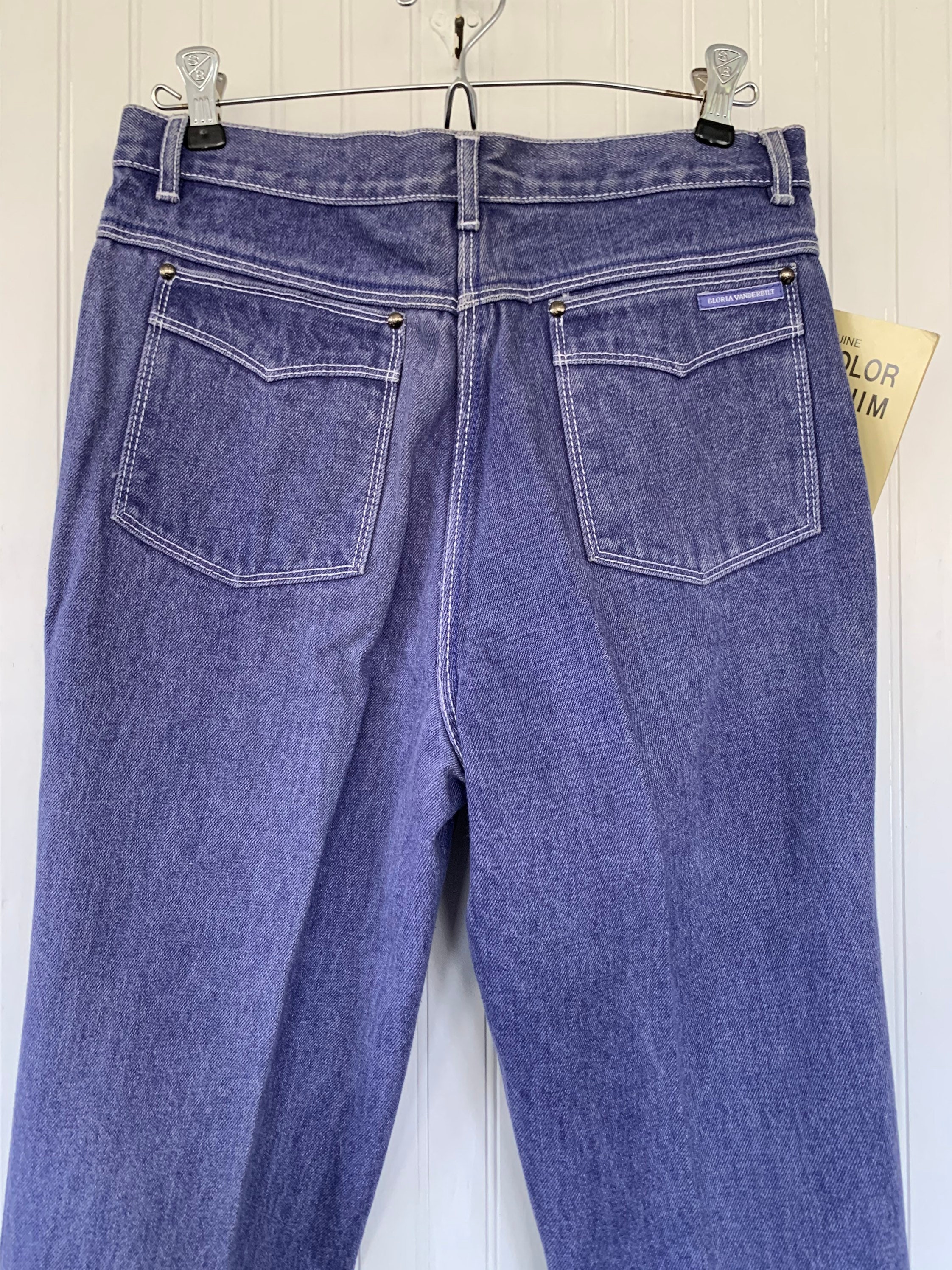 Vintage 70s 30 Gloria Vanderbilt Deadstock Purple Jeans High Waisted ...